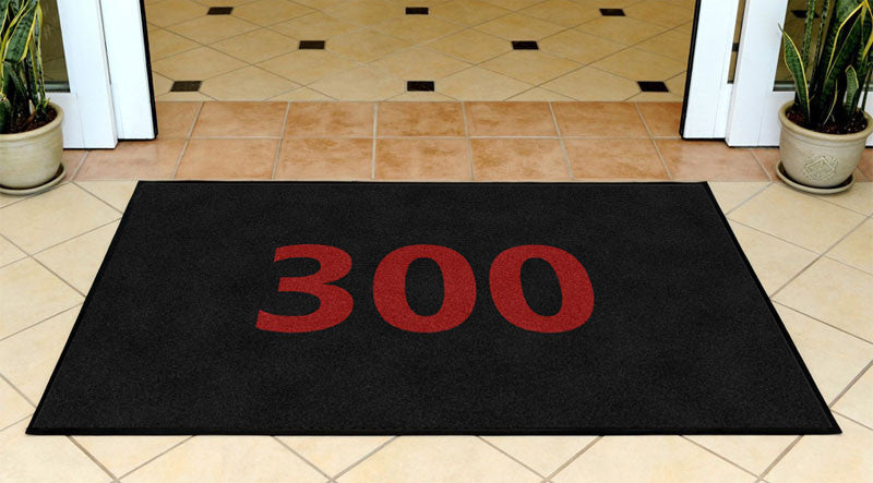 300 3 X 5 Rubber Backed Carpeted HD - The Personalized Doormats Company