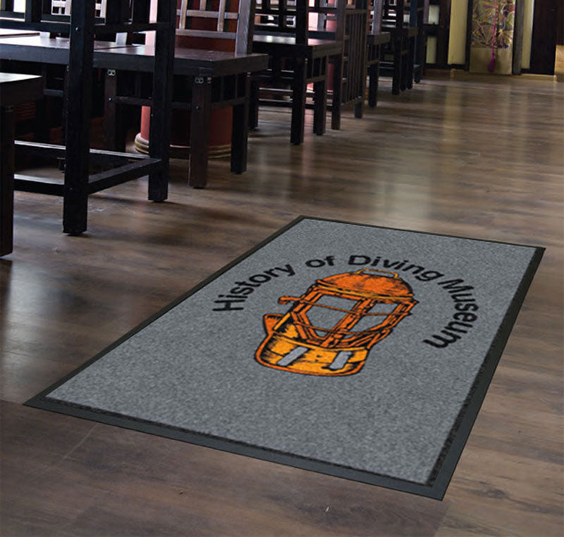 History of Diving Museum 4 x 6 Rubber Backed Carpeted HD - The Personalized Doormats Company