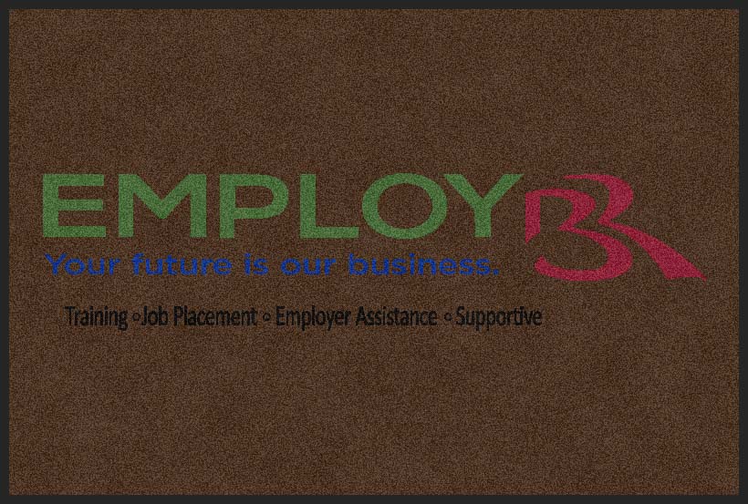 EmployBR 4 X 6 Rubber Backed Carpeted HD - The Personalized Doormats Company