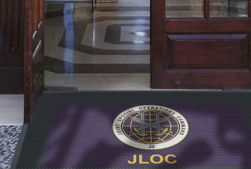 FORT BRAGG - JLOC 3 X 5 Rubber Scraper - The Personalized Doormats Company