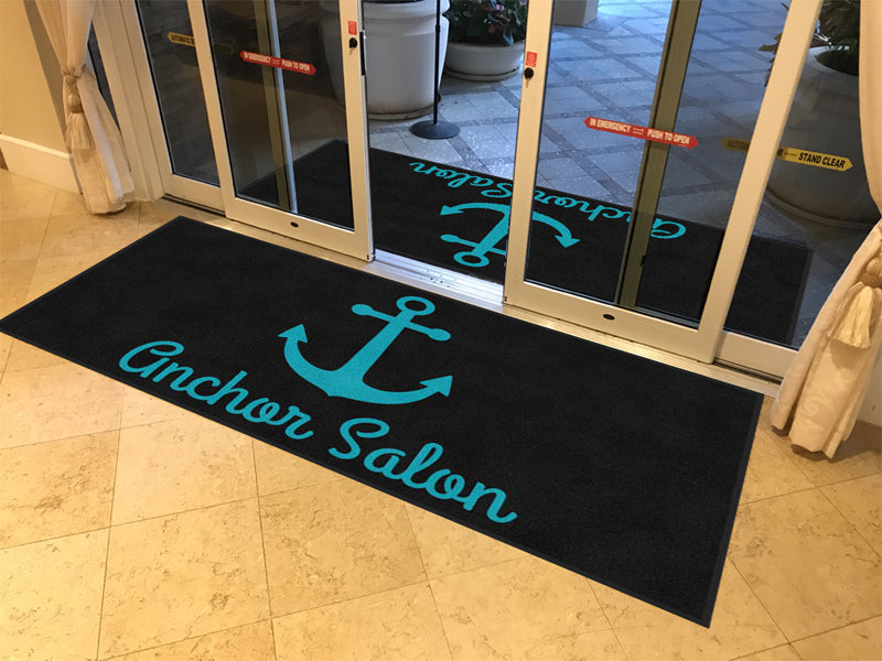 Anchor Salon 4 x 8 Rubber Backed Carpeted - The Personalized Doormats Company