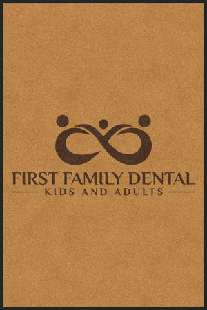 First Family Dental 4 X 6 Rubber Backed Carpeted HD - The Personalized Doormats Company