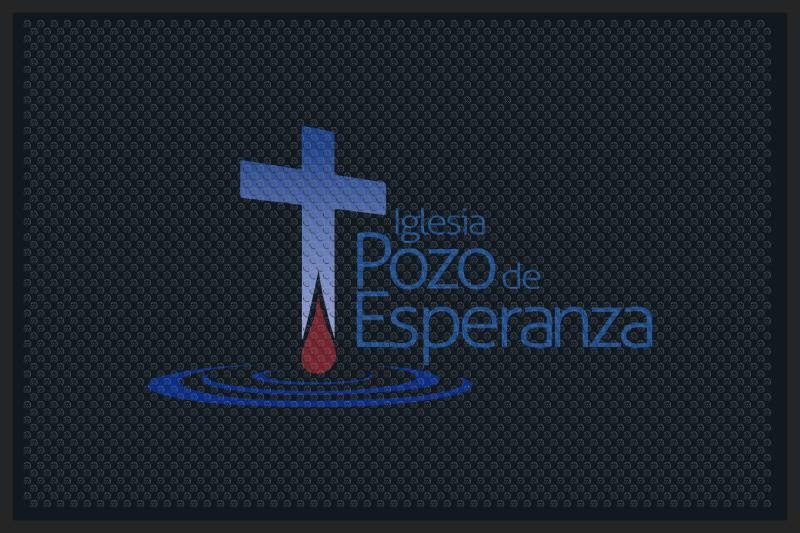 Iglesia Pozo de Esperanza 4 X 6 Rubber Scraper - The Personalized Doormats Company