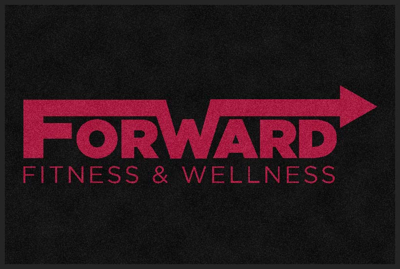 Forward Fitness & Wellness 2 X 3 Rubber Backed Carpeted HD - The Personalized Doormats Company