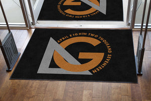 GINDEA 4 X 6 Rubber Backed Carpeted - The Personalized Doormats Company