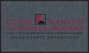 Cook, Moore, Davenport & Associates 3 X 5 Rubber Backed Carpeted HD - The Personalized Doormats Company