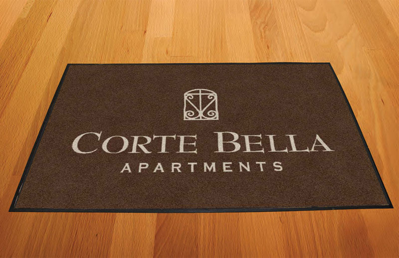 Corte Bella - small 2 x 3 Rubber Backed Carpeted HD - The Personalized Doormats Company