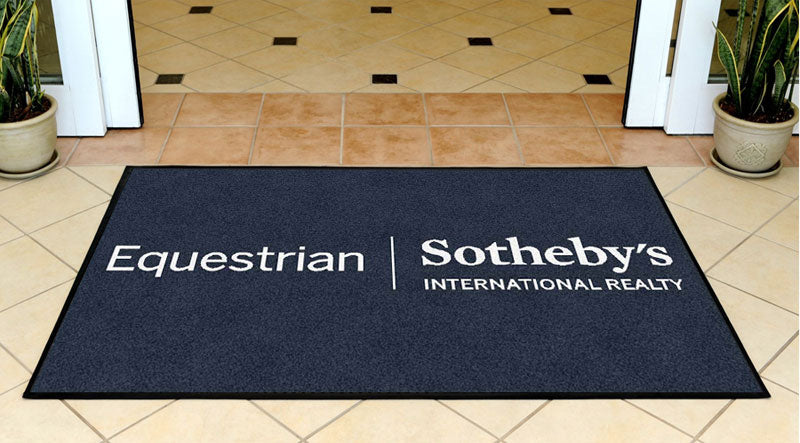 Equestrian Sotheby's International Realt 3 X 5 Rubber Backed Carpeted HD - The Personalized Doormats Company