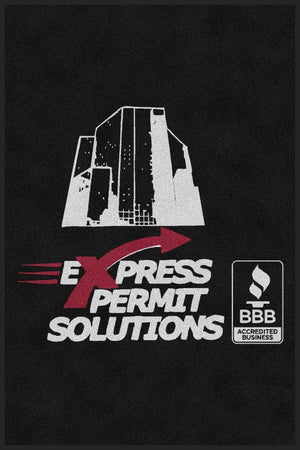 Express Permit Solutions 4 X 6 Rubber Backed Carpeted HD - The Personalized Doormats Company