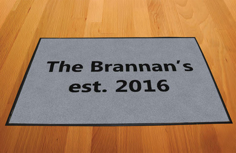 Brannan 2 X 3 Rubber Backed Carpeted HD - The Personalized Doormats Company
