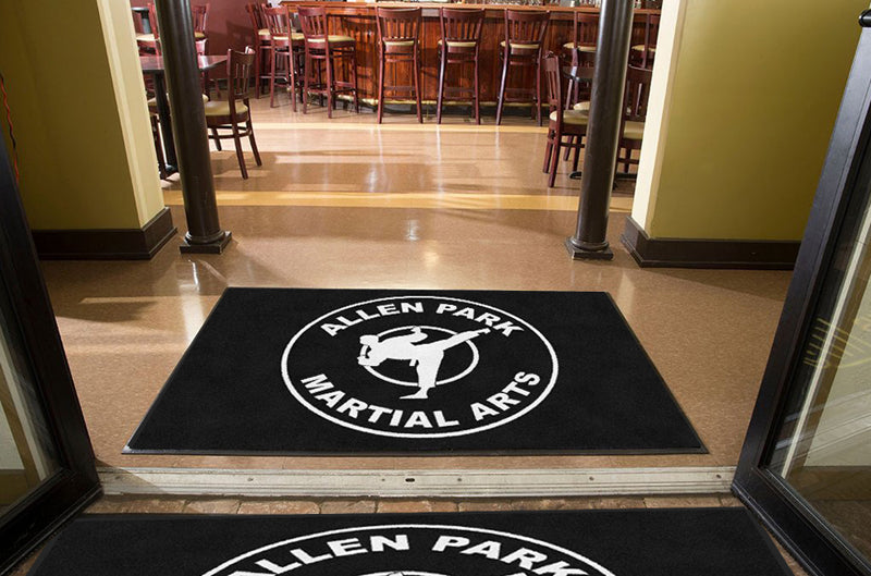 Allen Park Martial Arts Center 4 x 6 Rubber Backed Carpeted - The Personalized Doormats Company