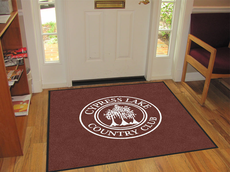 CYPRESS LAKE COUNTRY CLUB 4 X 4 Rubber Backed Carpeted HD - The Personalized Doormats Company