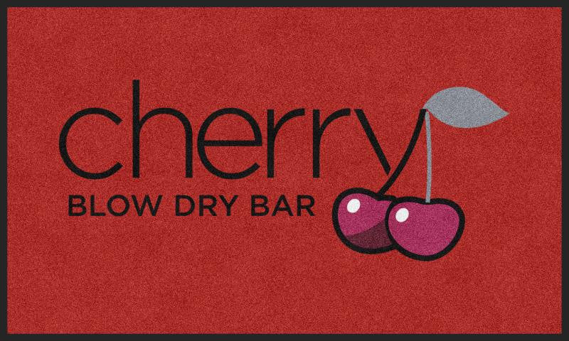 Cherry blow dry bar 3 X 5 Rubber Backed Carpeted HD - The Personalized Doormats Company