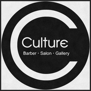 Culture barbershop 5 X 5 Rubber Backed Carpeted HD Round - The Personalized Doormats Company