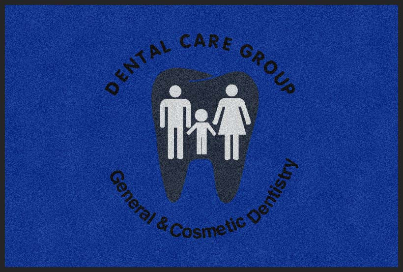 Dental Care Group 2 X 3 Rubber Backed Carpeted HD - The Personalized Doormats Company