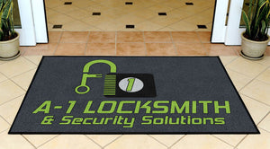 A1 Locksmith 3 X 5 Rubber Backed Carpeted HD - The Personalized Doormats Company