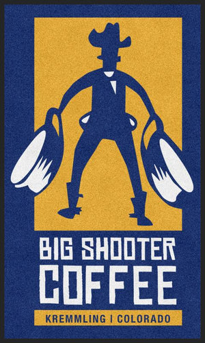 Big Shooter Coffee 3 X 5 Rubber Backed Carpeted HD - The Personalized Doormats Company