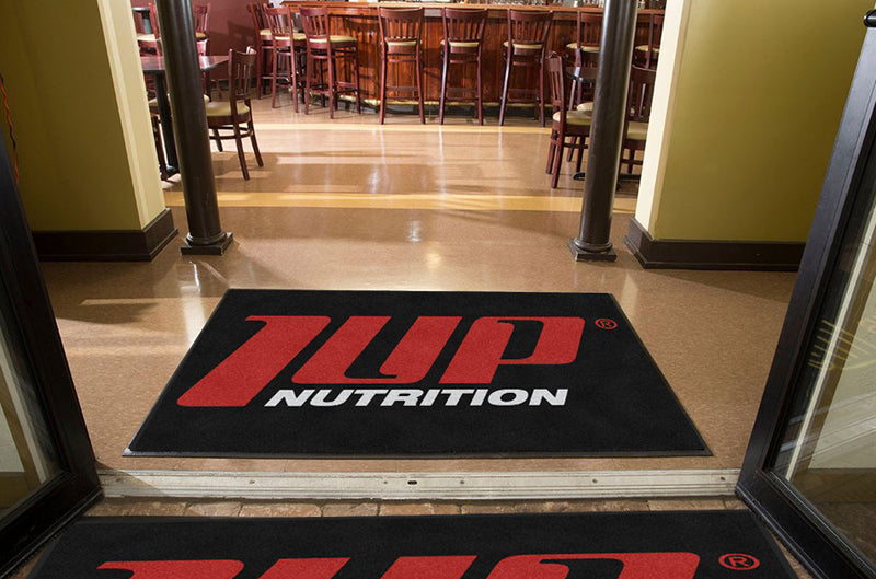 1 Up Nutrition, LLC 4 X 6 Rubber Backed Carpeted HD - The Personalized Doormats Company