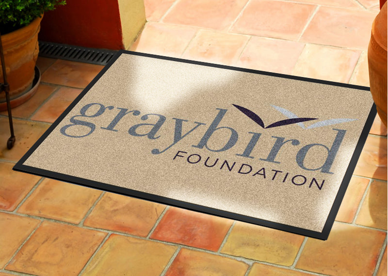 Graybird Foundation 2 X 3 Rubber Backed Carpeted HD - The Personalized Doormats Company