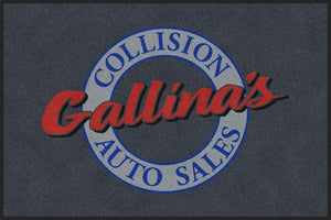 Gallina's Collision 4 X 6 Rubber Backed Carpeted HD - The Personalized Doormats Company