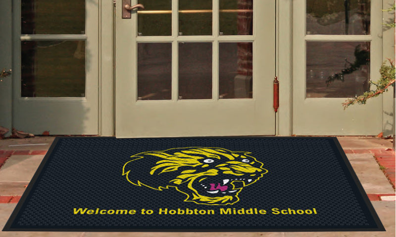 Hobbton Middle School 4 X 6 Rubber Scraper - The Personalized Doormats Company