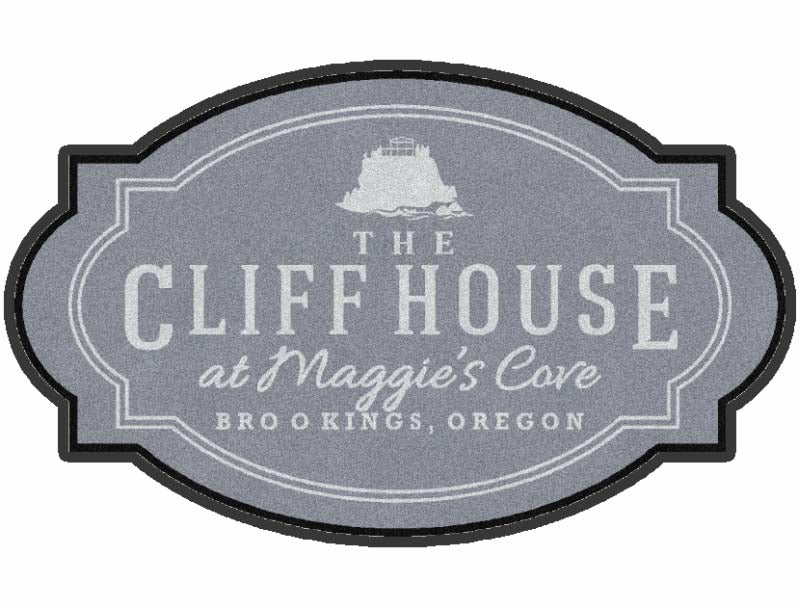 Cliff House 3 X 4 Rubber Backed Carpeted HD Custom Shape - The Personalized Doormats Company