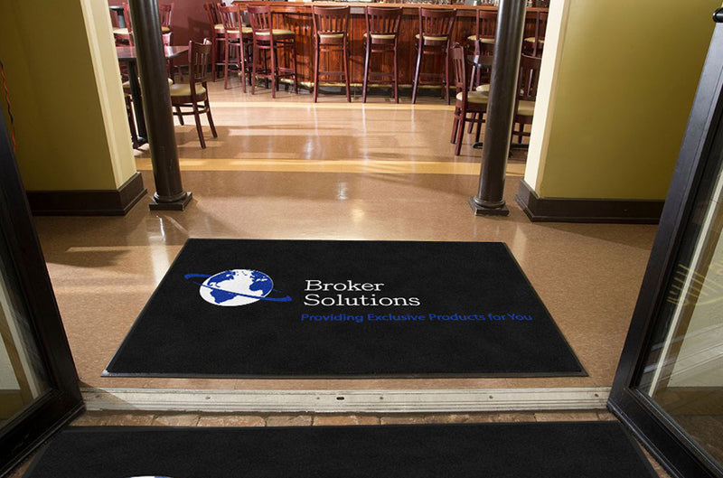 Broker Solutions 4 X 6 Rubber Backed Carpeted HD - The Personalized Doormats Company