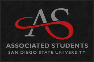 AS SDSU 4 x 6 Rubber Backed Carpeted - The Personalized Doormats Company