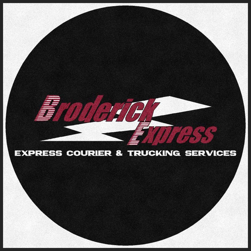 Broderick Express 5 x 5 Rubber Backed Carpeted HD Round - The Personalized Doormats Company