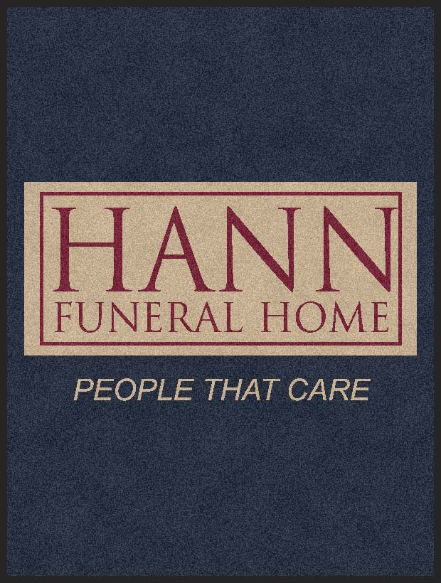 HANN FUNERAL HOME 6 X 8 Rubber Backed Carpeted HD - The Personalized Doormats Company