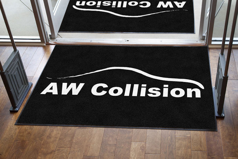 AW Collision Concord 4 X 6 Rubber Backed Carpeted HD - The Personalized Doormats Company