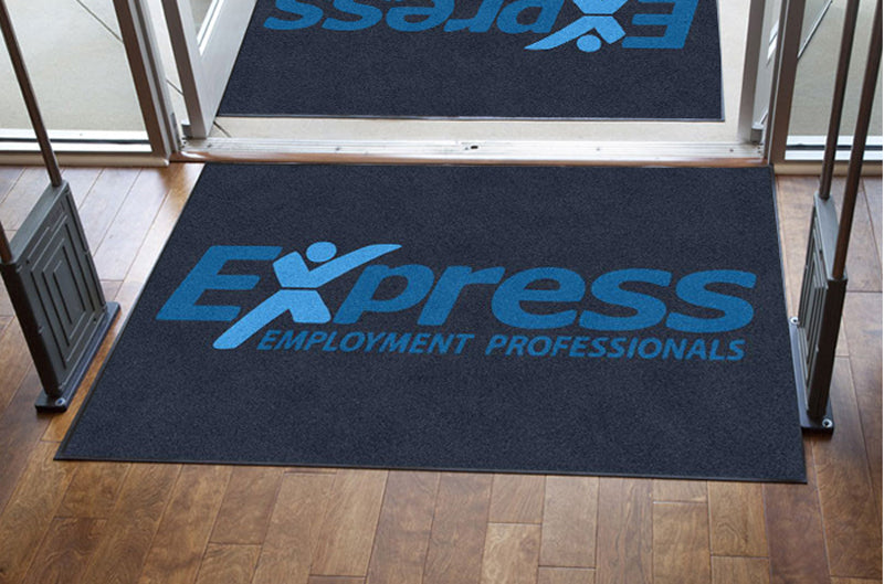 Express Employment Pros 4 X 6 Rubber Backed Carpeted HD - The Personalized Doormats Company