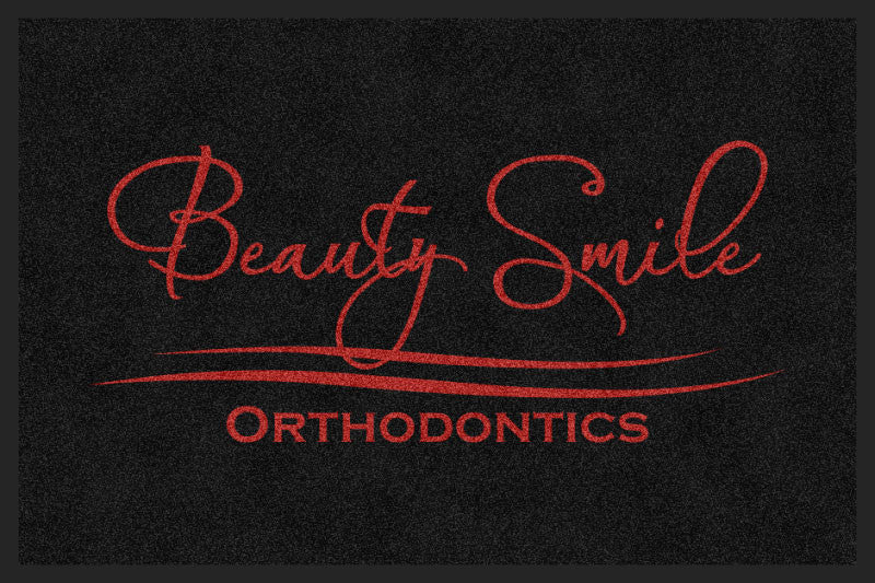 Beauty Smile Orthodontics 2 X 3 Rubber Backed Carpeted HD - The Personalized Doormats Company