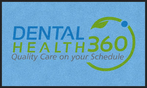 Dental Health 360 3 x 5 Rubber Backed Carpeted HD - The Personalized Doormats Company