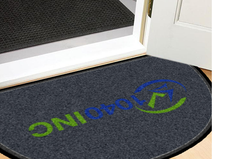 door way 2 X 3 Rubber Backed Carpeted HD Half Round - The Personalized Doormats Company