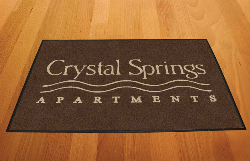 Crystal Springs - small 2 X 3 Rubber Backed Carpeted HD - The Personalized Doormats Company