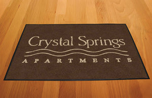 Crystal Springs - small 2 X 3 Rubber Backed Carpeted HD - The Personalized Doormats Company