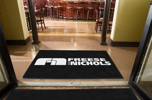 Freese and Nichols - Black 4 X 6 Rubber Backed Carpeted HD - The Personalized Doormats Company