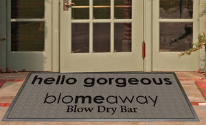 Blo me away 2.33 X 5.42 Luxury Berber Inlay - The Personalized Doormats Company