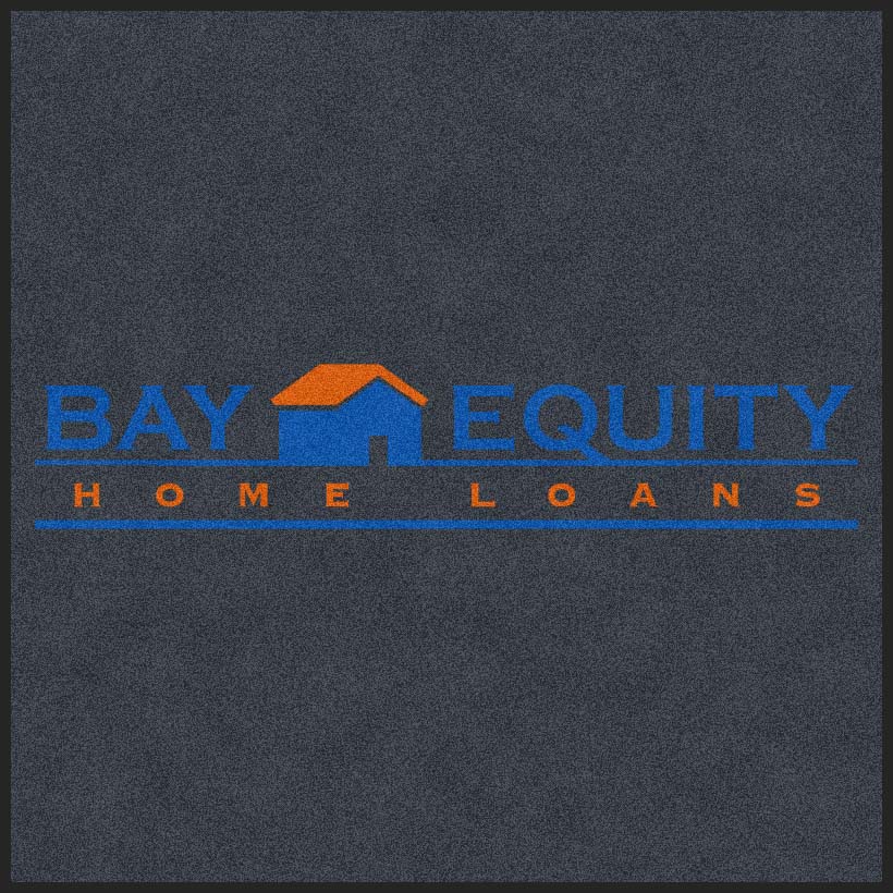 Bay Equity Home Loans 3 X 3 Rubber Backed Carpeted HD - The Personalized Doormats Company