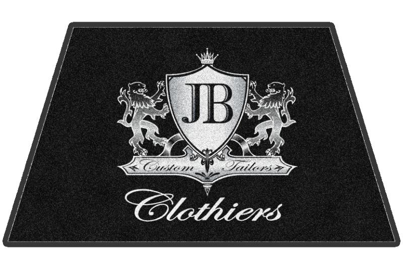 JB Clothiers 4 X 6 Rubber Backed Carpeted HD Custom Shape - The Personalized Doormats Company