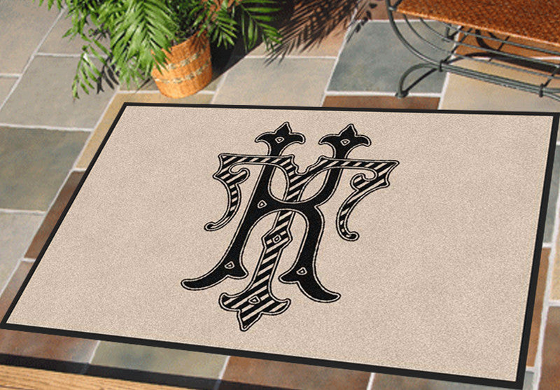 K+T wedding 2 X 3 Rubber Backed Carpeted HD - The Personalized Doormats Company