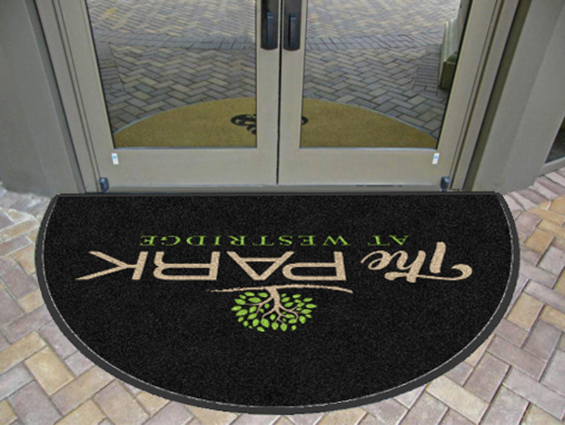 PI PAW LLC §-3 X 5 Rubber Backed Carpeted HD Half Round-The Personalized Doormats Company