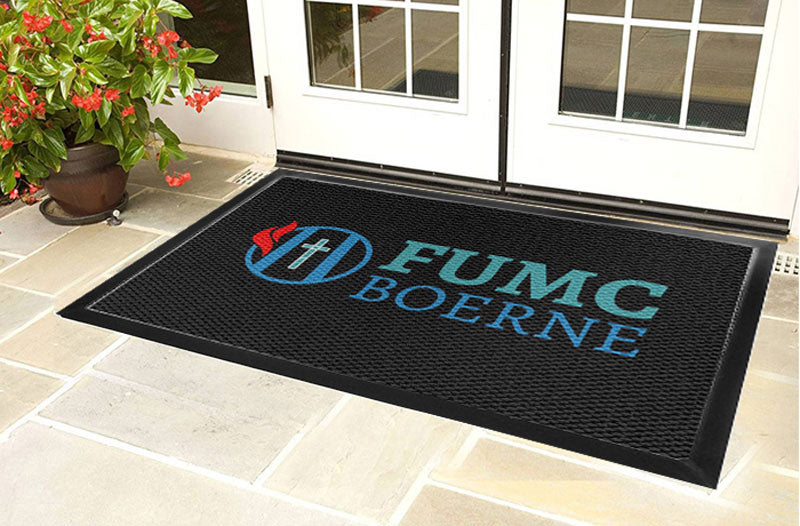 FUMC Outdoor Carpet § 4 x 6 Luxury Berber Inlay - The Personalized Doormats Company