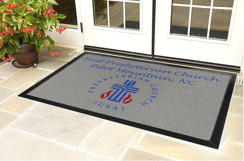 First Presbyterian NC 4 X 6 Luxury Berber Inlay - The Personalized Doormats Company