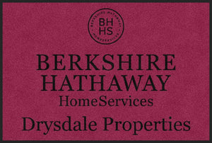 Berkshire Hathaway HomeServices 2 X 3 Rubber Backed Carpeted HD - The Personalized Doormats Company
