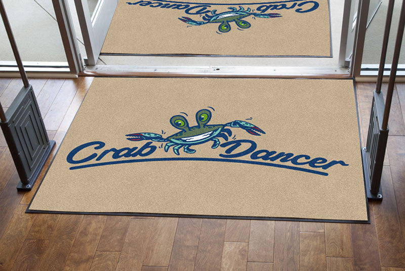 Crab Dancer 4 X 6 Rubber Backed Carpeted HD - The Personalized Doormats Company