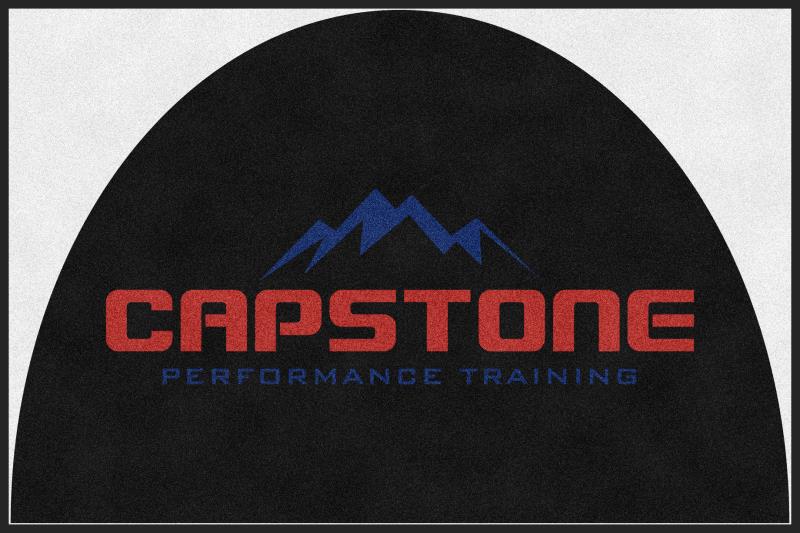 Capstone § 4 X 6 Rubber Backed Carpeted HD Half Round - The Personalized Doormats Company