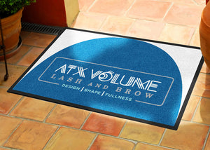 ATX Front Mat 2 X 3 Rubber Backed Carpeted HD Half Round - The Personalized Doormats Company