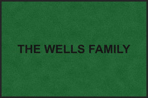 J WELLS 4 X 6 Rubber Backed Carpeted HD - The Personalized Doormats Company